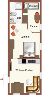 Grundriss der Ferienwohnung Bergblick im Allgäu