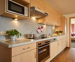 Küche der Ferienwohnung Hochgratblick im Oberallgäu