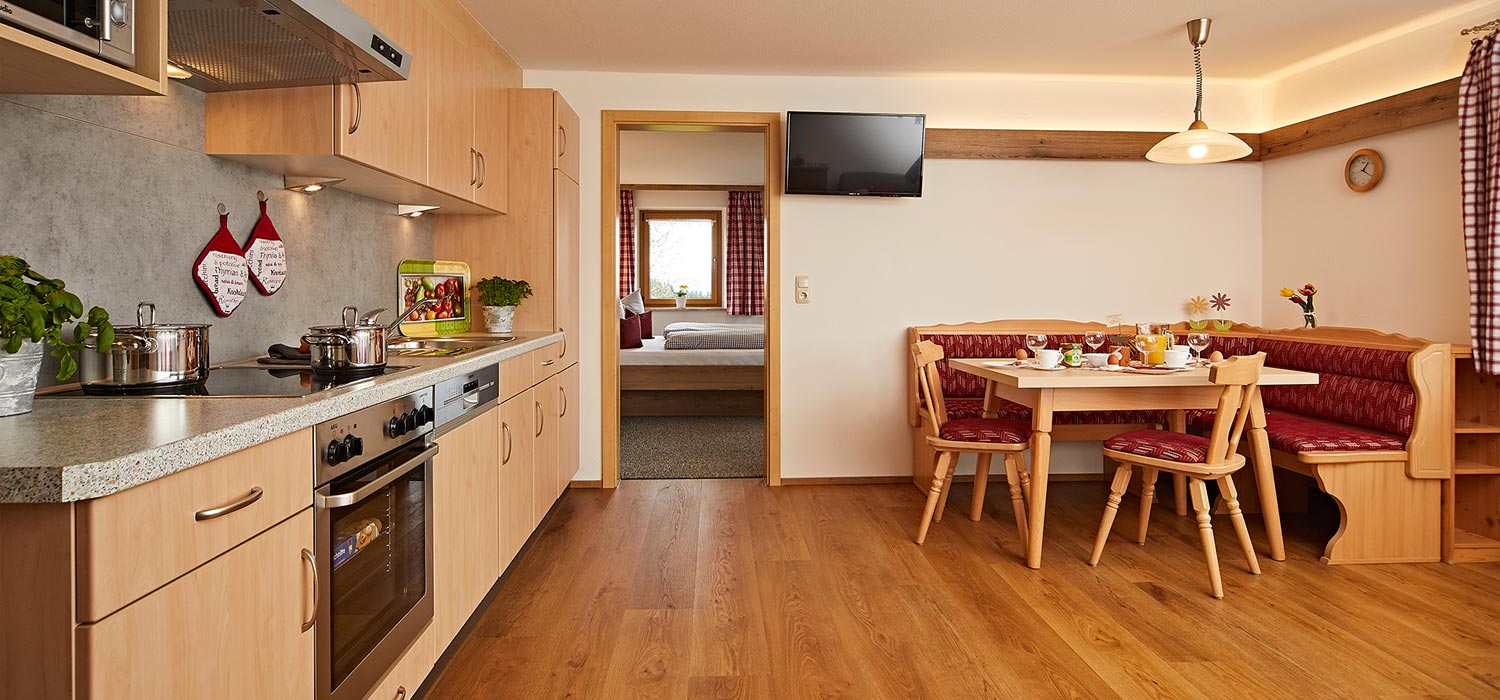 Ferienwohnung Hochgratblick im Oberallgäu mit Blick auf die Berge